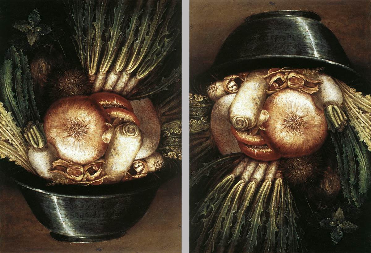 ARCIMBOLDO, Giuseppe Vegetables in a Bowl or The Gardener  dggh